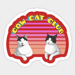 Cow Cat Club Sticker